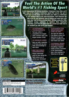 Fisherman's Bass Club box cover back